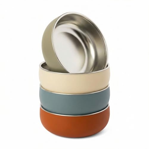 Monkey Proof™ Non-Toxic Stainless Steel Child Bowl 5” with Non-Slip Silicone Shell, (Set of 4 bowls) Unbreakable, Mess Free Feeding for Babies, Toddlers, Kids, BPA free (Arizona) - color: Arizona