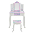 Teamson Kids - Starry Sky Print Gisele Medium Vanity - White/Lavender - color: White/Lavender