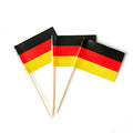 mflagperft Germany Toothpick Flags 100 Pack, German Flag Cocktail Picks - color: German