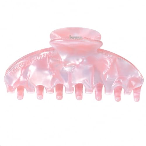 Luxury Sage Blush Hair Claw Clip, Premium Acetate, Strong Hold 4" - color: Blush Pink