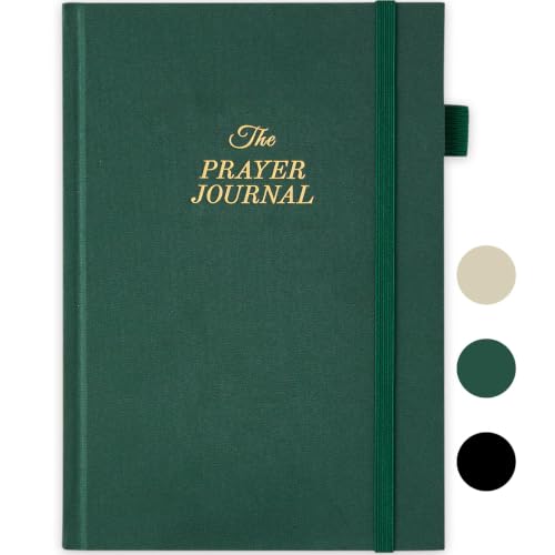 JUBTIC Prayer Journal for Women, Bible Journal with Scripture, Dark Green - color: Dark Green