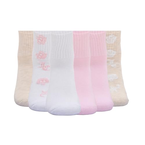 6 Pack Juicy Couture Sequence Juicy HC Shortie Crew Socks