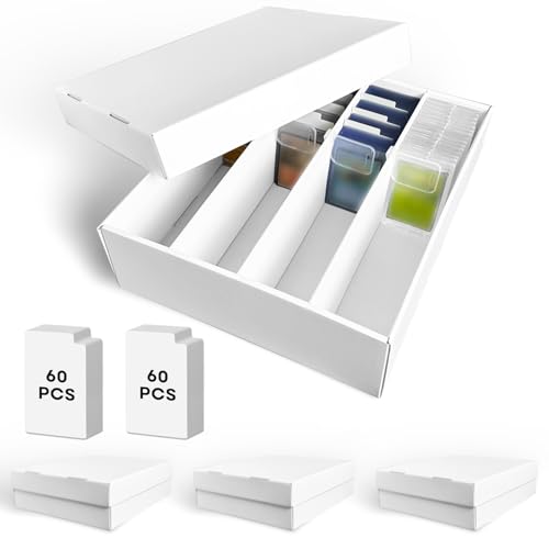 4-Pack Trading Card Storage Box, Cardboard Card Box for MTG TCG Sports Card - color: 4 Row-4 Boxes