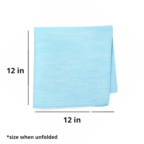 tiemart Regent Morris Neckwear Silk/Linen Pocket Square - color: Watercolor Blue Regency
