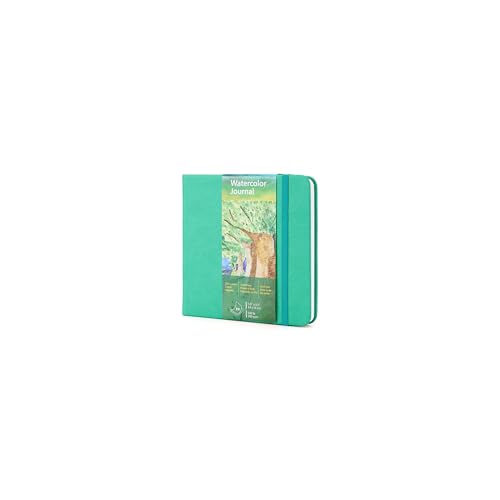 tumuarta Watercolor Journal,140 LB, 300 GSM, Cotton Paper, Cold Press, 24 Sheets, 48 Pages, Watercolor Paper Sketchbooks for Use As Travel Notebook and Mixed Media Pad(Blue,5.5x5.5) - color: Blue, size: 5.5x5.5"