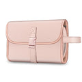 FINTIE Hanging Toiletry Bag Portable Travel Cosmetic Makeup Organizer - color: Pink