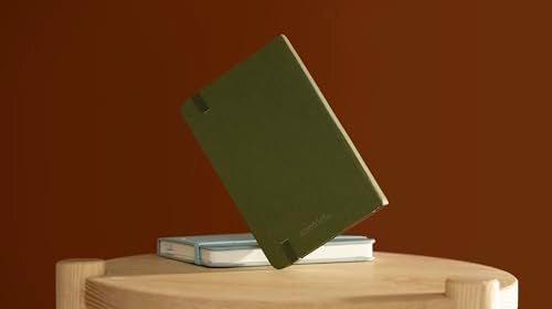 Anecdote Journal Notebook (5.5"x3.5" Pocket Size) 192 Lined Pages Hardcover - color: Olive Green, size: 5.5" x 3.5"