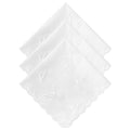 DoreenBeads Women's Cotton Handkerchiefs Scallop Embroidered Ladies Hankies - color: White