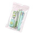 MOZXIRZ 6 Pcs Cute Green Stationery Set for Women Back to School Supplies Office Supplies Including Gel Ink Pens 6-in-1 Ballpoint Pens Pencil Eraser (Green) - color: Green