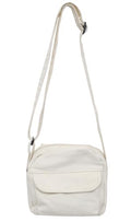 Small Crossbody Bag Cute Purse Mini Canvas Crossbody Purse Phone bag - color: White