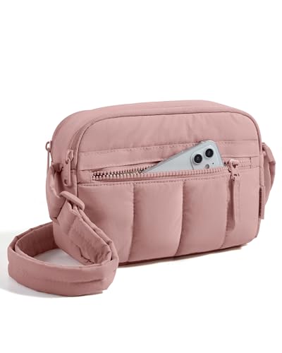BAGSMART Cross Body Purse, Mini Crossbody Bags for Women Travel Purse - color: Dark Pink, size: Small