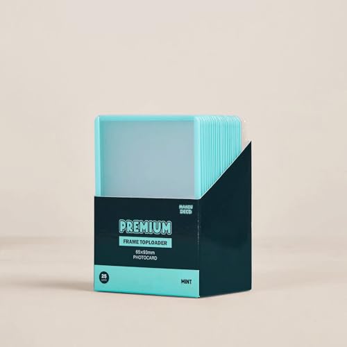Mandu Deco Colored Border Toploaders for Kpop Album Photocards, 2.5" x 3.5" (Pack of 25) (Mint) - color: Mint