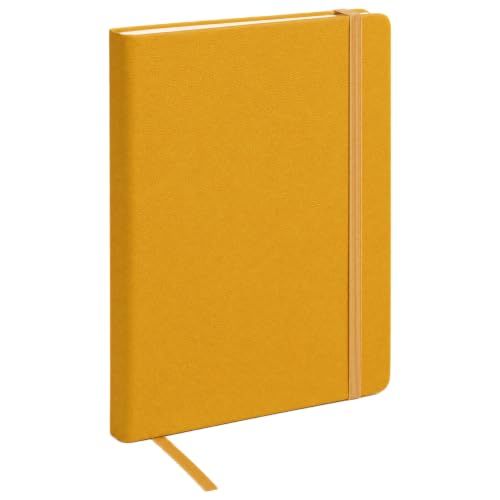 Leather Notebook, Writing Journal, Butter Yellow - color: Butter Yellow, size: Large
