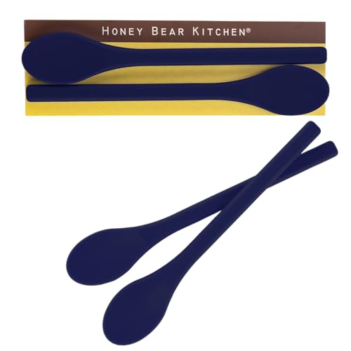Honey Bear Kitchen Silicone Coffee Tea Drink Stirrer, Set of 2 (Midnight Indigo) - color: Midnight Indigo