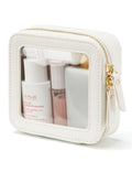 Popvibe Small Clear Makeup Bag for Purse, Travel Cosmetic Case, White, Mini - color: White, style: Mini Chic