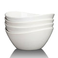 GarveeHome 8 in Ceramic Deep Soup Bowls & Salad Bowls - 42 oz Large Bowls Set of 4 for Kitchen - White Ceramic Serving Bowls for Salads, Cereal, Soup, Dishwasher & Microwave Safe - size: 42 OZ