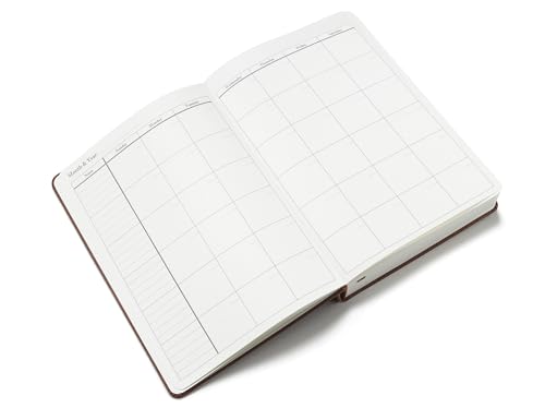 Wykeham's Executive 2026 Undated Daily Journal Planner – Customization Available (Personalized Brown, 8.5"×5.5") - color: Personalized Brown