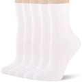 FGZ Women's Crew Socks 5 Pairs Soft Combed Cotton,Breathable Everyday Casual Socks for Women - color: 02-white, size: 9-11