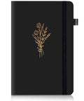 Lined Journal Notebook for Women Cute Leather Journals for Writing - color: Black