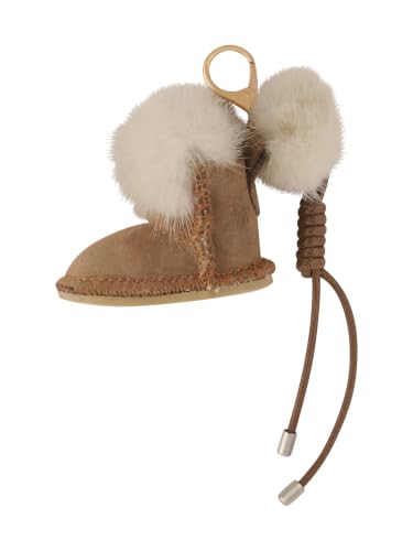 MINACHI Boho Mini Mitten Charm with Pompom Keychain - color: Keychain -Key.002