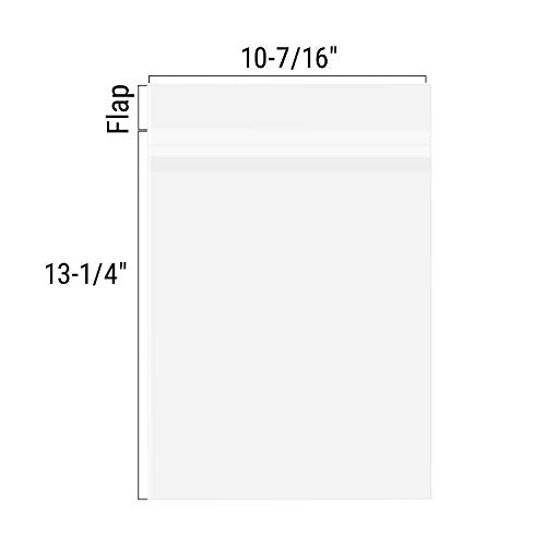 Golden State Art 10x13 Inch Crystal Sealed Clear Plastic Sleeves,100 Pack - size: 10-7/16 x 13-1/4
