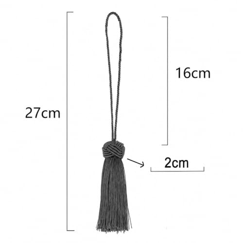 BEL AVENIR 8 Pcs Elegant Polyester Key Tassel Colorful Craft Tassels Charms - color: Charcoal