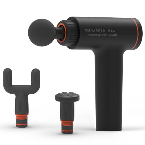 Sharper Image Powerboost Sport Deep Tissue Percussion Massage Gun - color: Grey - Sport