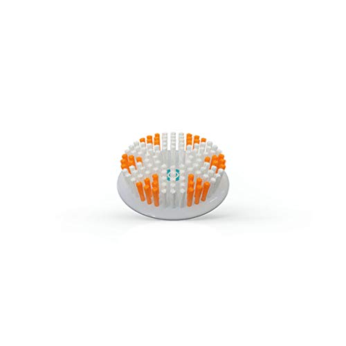 TAO Clean Replacement Exfoliator Brush Head, Replacement Head (1 Head) – Exfoliating Brush Replacement Head for the TAO Clean Electric Face Cleansing Brush and Cleaning Station, White/Orange - style: Exfoliating Replacement Head