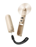 JISULIFE Portable Handheld Fan, 3 In 1-Fan, Power Bank, Flashlight, Brown - color: Brown