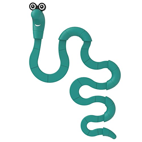 Funny Bookworm Clip Bookmarks for Kids - Turquoise - color: Turquoise