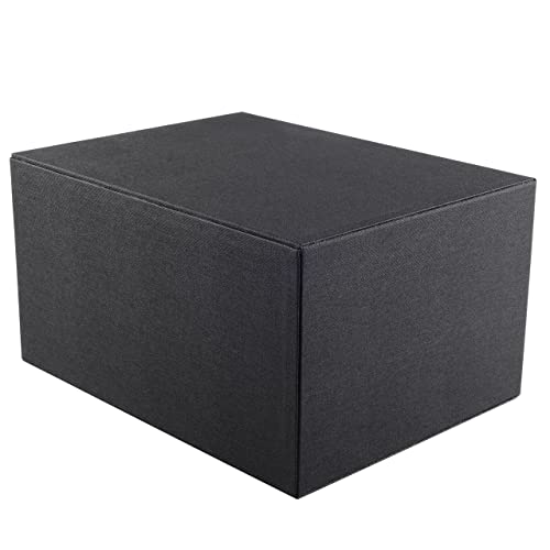Fashion Multicolor Collocation Leather Desk Organizer File Cabinet Executive Office Supplies Desktop Filing A4 Contract Document Stackable Storage Box with 3 Drawers (Black) - color: Black