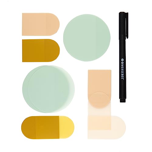 DiverseBee Transparent Sticky Notes Set with Quick Dry Pen (Matera) - color: Matera