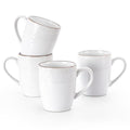 famiware Eden Coffee Mugs Sets of 4, 12 oz Ceramic Stoneware Mug Cup Set - color: White Floral, size: 4pcs