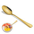 Gold Soup Spoons,8 PCs 7.3 Inch Dinner Spoons,Durable Mirror Polishing Stainless Steel Silveware Main Spoon,Dishwasher Safe Gold Table Spoon For Home Restaurant Hotel - size: 8-Piece(Gold)