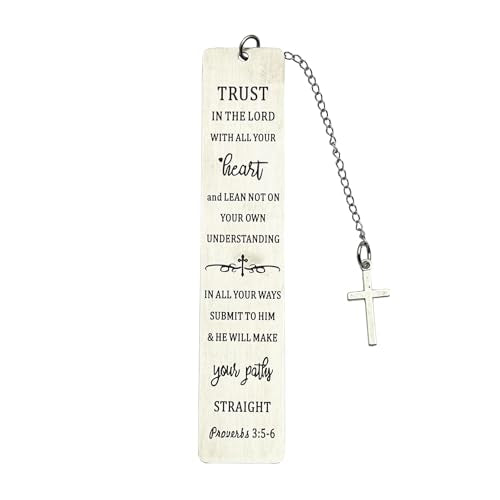 Christian Bookmark Gifts for Women Girls Boys, Inspirational Religious Book Mark Markers Faith (Trust in The Lord with Your Heart) - style: Trust in the Lord