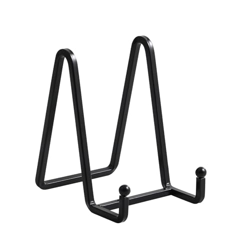 Plate Holder Easel Display Stand - 4.5 inch Metal Plate Stands for Display - Tabletop Picture Stand - Black Iron Easels for Display Pictures | Photo Frames | Book | Decorative Plates | Plaque -1 Pack - size: 4.5 inch (1 pack)