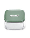 Caraway 1 qt Glass Airtight Food Storage Container with Lid - color: Sage, size: 1qt Container