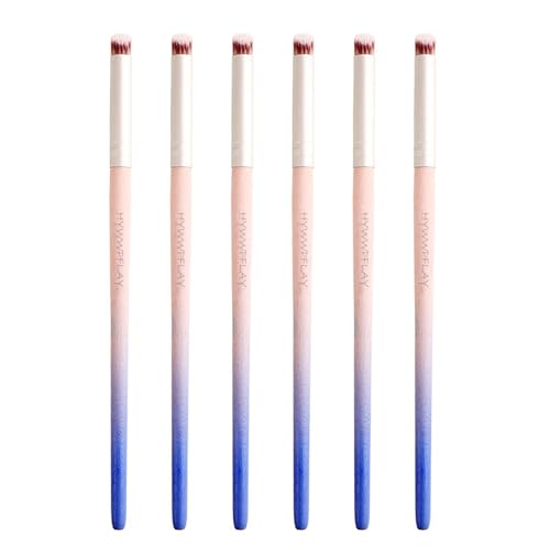 6pieces Ombre Nail Brush Wood Nail Pen Ombre Brush for Gel Nails Nail Gradient Brush Nail Design Brushes Nail Painting Kit Nail Art Tools Acrylic Nail Accessories - color: stylish ombre brush
