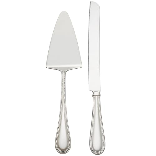 Reed & Barton Lyndon 2pc Dessert Set, 0.8 LB, Metallic - style: Dessert Set