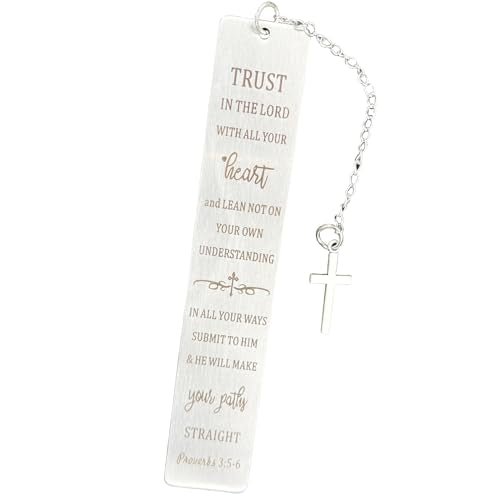 Bible Bookmarks Book Markers, Metal Christian Bookmark Gift Accessories (Trust in the Lord) - style: Trust in the Lord