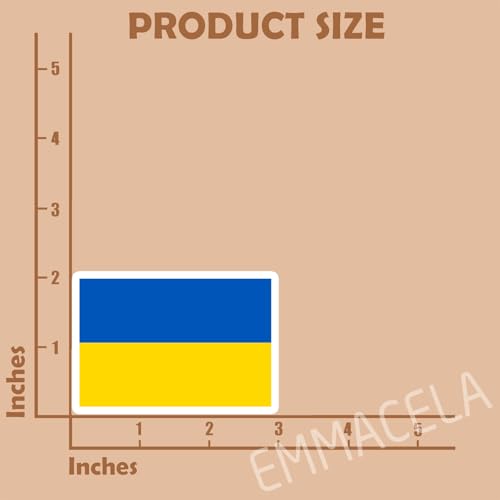 (3PCS) Ukraine Flag stickers, Countries Flag Stickers - Waterproof Vinyl Decals For Laptops, Tumblers, Water Bottles, Books, Scrapbooks, Size 3 x 2 Inch - color: Ukraine
