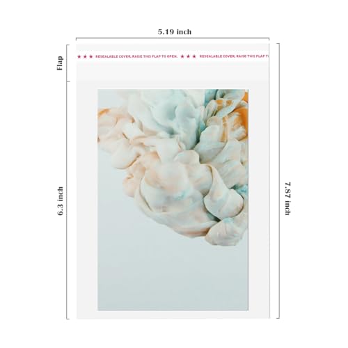 Egofine Self Sealing Cellophane Bags 100 PCS Clear Resealable Sleeves Bags for 5x6 Photo Mats (Bag Size: 5.19x6.3 inches for 5x6 Mats) - color: 5"x6"Pack of 100