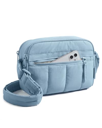 BAGSMART Cross Body Purse, Mini Crossbody Bags for Women Travel Purse - color: Crystal Blue, size: Small