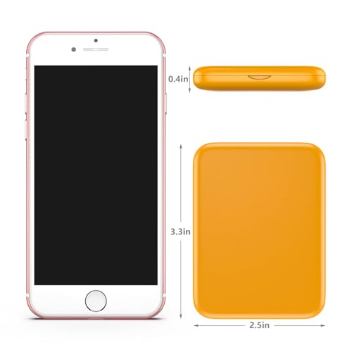 Kintion Pocket Mirror, 1X/3X Magnification LED Compact Mirror (Yellow) - color: Yellow