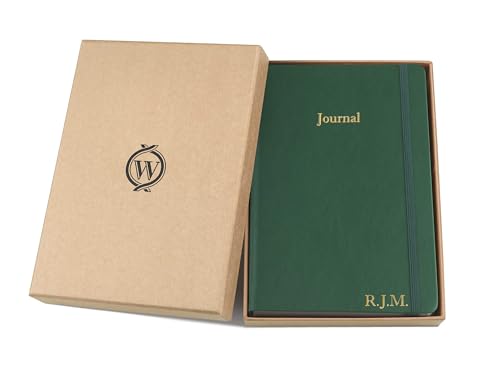 Wykeham's Executive 2026 Undated Daily Journal Planner – Customization Available (Personalized Racing Green, 8.5"×5.5") - color: Personalized Racing Green
