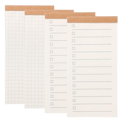 PATIKIL Portable Field Notes, 4 Pcs Small Notepads 50 Sheets Pocket Notebooks Memo Books to Do List Organizer Planner Daily for Work Office Journey, Planner/Grid - style: Planner/Grid