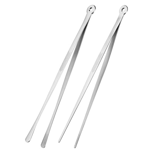 Kirecoo 2PCS 12" Stainless Steel Cooking Tongs with Serrated Tips