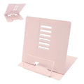 Metal Book Stand Adjustable Book Holder for Reading - color: Macaron Pink
