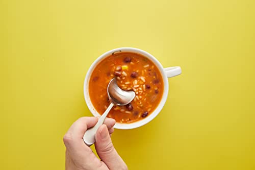 Knork Original Bouillon Stainless Steel Soup, Specialty Spoons, (Pack of 6) - color: matte