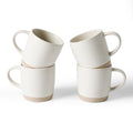 famiware Coffee Mugs Set of 4, Milkyway 13 oz Ceramic Cup Set with Handle - color: Milkyway-Matte White, size: 4 Count (Pack of 1)